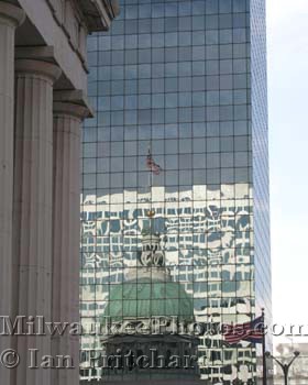 Photograph of Old Courthouse Reflection In Glass from www.MilwaukeePhotos.com (C) Ian Pritchard